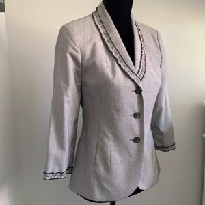 Kasper ASL black and white checked blazer